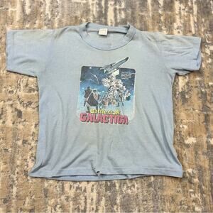 1976 Battlestar Galactica Screen print youth tshirt